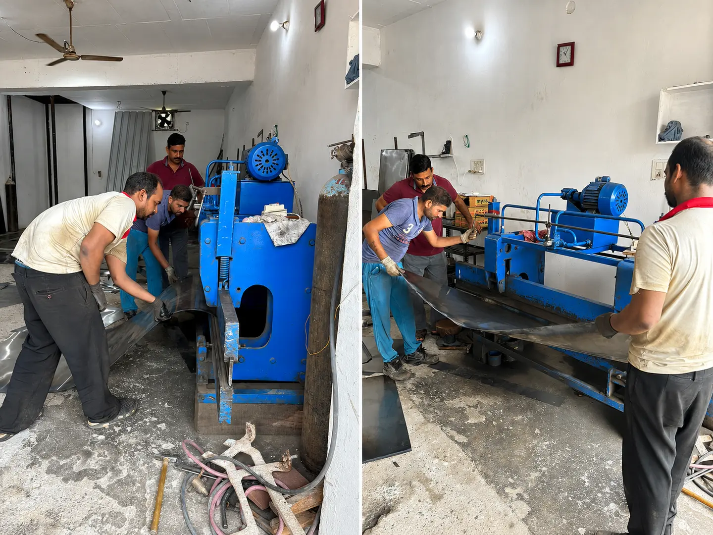 Steel bending in the SANKALP workshop