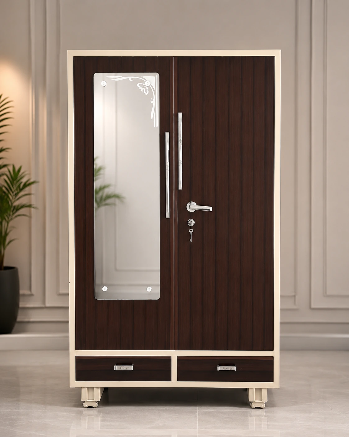 LONG GLASS SHOE DRAWER ALMIRAH