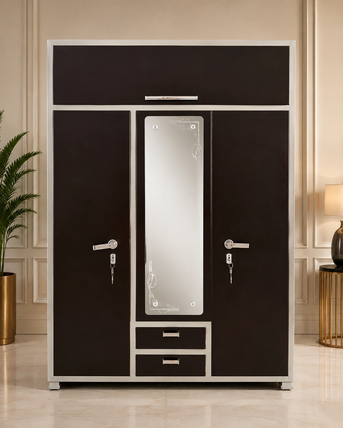 5X7 3 DOOR CENTER DRESSING ALMIRAH